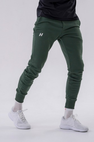 Pánské tepláky Slim Reset Dark Green - NEBBIA - Velikost: M