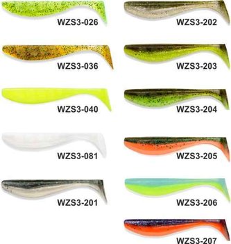 Dipované umělé nástrahy FishUP 8cm / 8ks Wizzle Shad 3 Barva: Bluegill/Pearl