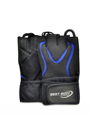 Best Body nutrition - Fitness rukavice Top grip modré - velikost M