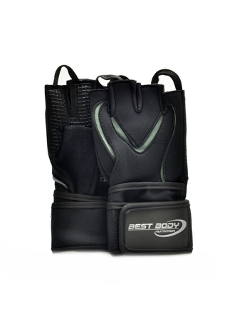 Best Body nutrition - Fitness rukavice Top grip šedé - velikost S