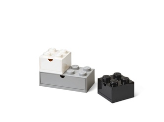 LEGO stolní boxy se zásuvkou Multi-Pack 3 ks - černá, bílá, šedá LEGO stolní boxy se zásuvkou Multi-Pack 3 ks - černá, bílá, šedá