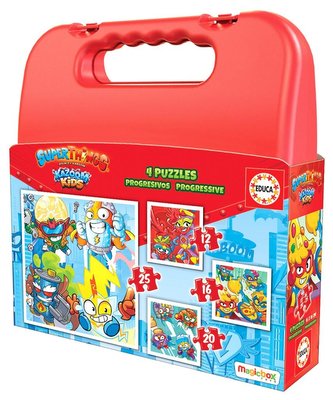 Puzzle 12+16+20+25 Super Things (walizka) G3