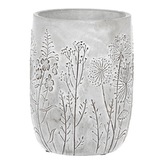 Obal betonový s dekorem lučního kvítí.