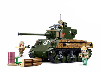 Sluban Army WW2 M38-B1110 Bojový tank M4A3 (76W)