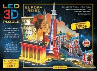 LED 3D Puzzle Cesta po Európe