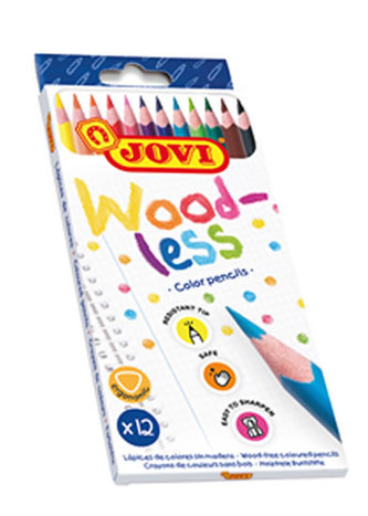 JOVI nedrevené pastelky trojhranné 12 ks