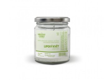 The Greatest Candle Zero-waste svíčka ve skle (120 g) - lipový květ - vydrží hořet cca 30 hodin