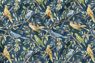 BIO XL vložka (PUL) - Papoušek Indigo & přírodní bambusovo-biobavlněné froté