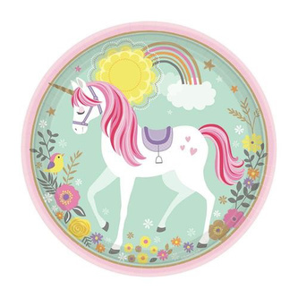 Papierový tanier 8ks Unicorn 22,8 cm - Amscan