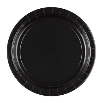 Papírový tácek 22,8cm 8ks černý - Amscan