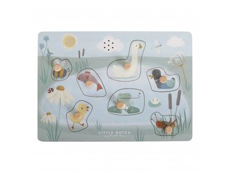 Vkladacie puzzle so zvukom drevené Husa