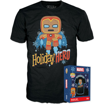 Funko Boxed Tee: Marvel Holiday- Gingerbread Iron Man S