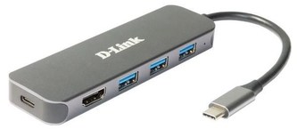 D-Link DUB-2333 USB-C Hub with HDMI and 3x USB3.0, mini docking station