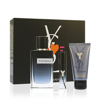 Yves Saint Laurent Y Eau de Parfum Dárková sada Parfémová voda 100 ml, balzám po holení 50 ml a miniaturka Parfémová voda 10 ml