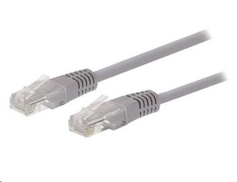 Kabel C-TECH patchcord Cat5e, UTP, šedý, 50m