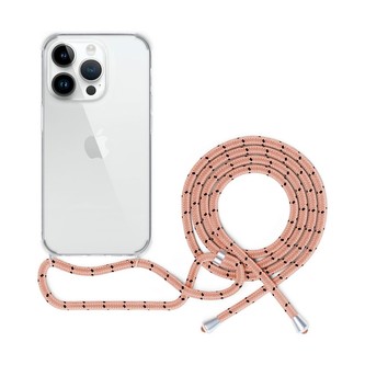 EPICO transparentní kryt se šňůrkou pro iPhone 13 Pro Max růžová