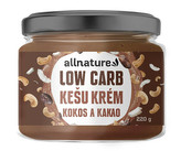 Allnature Kešu krém LOW carb -  kokos a kakao 220 g