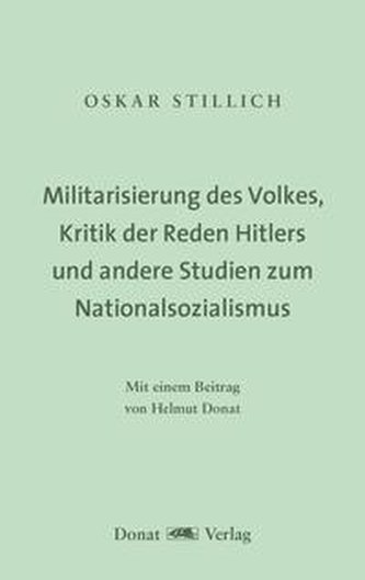 Die Militarisierung der Sprache und des Volkes, Kritik der Reden Hitlers, sein Verrat an der Kunst und andere Studien zum Nation