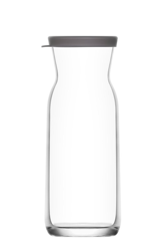 Karafa sklo  700ml  FONTE šedé víčko