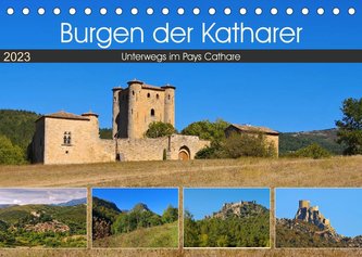 Burgen der Katharer - Unterwegs im Pays Cathare (Tischkalender 2023 DIN A5 quer)