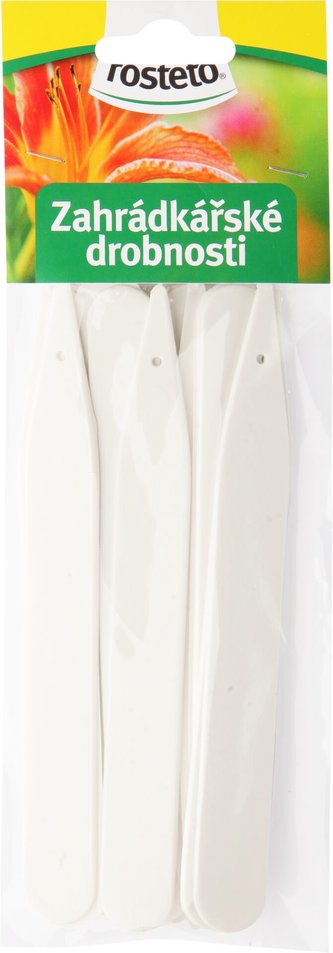 Menovka zapich Rosteto L 6 biela 15x1,7 cm (sada 15ks) rovná