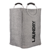 Koš na prádlo plátěný, barva šedivá.