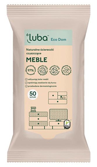 LUBA Přírodní čistící ubrousky - nábytek EKO 50 ks