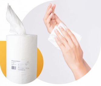 FBF Naturalky netkaná perforovaná utěrka v roli 50 útržků 37 x 40 cm, 50 g/m2