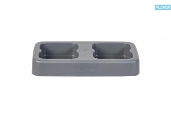 Základna pro koše na tříděný odpad Fit Bin 2 x 20 l, šedá