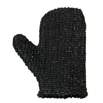 RUKAVICE MASÁŽNÍ DO KOUPELE I SAUNY ČERNÁ