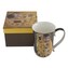 HOME ELEMENTS Hrnek 400 ml, Klimt, Polibek tmavý