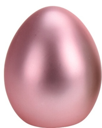 Keramické vajíčko metalické růžové 11x8,6 cm
