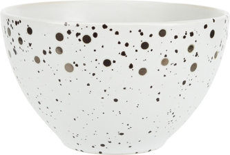 Miska Dots metal bílá 750 ml