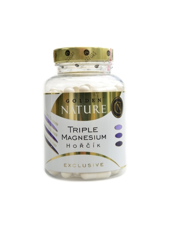 Golden Nature - Exclusive Triple magnézium - horčík 100 kapsúl