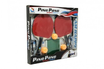 Sada na stolní tenis 2 pálky s doplňky v krabici 37x34x4cm