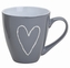 Hrnek srdce JUMBO šedý