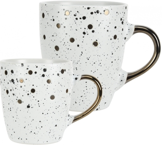 Hrnek Dots metal bílý 200 ml