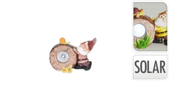 Solární trpaslík na zahradu 9,5x13,5x7,5 cm červený