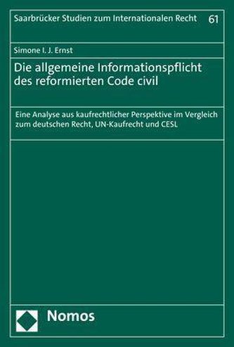 Die allgemeine Informationspflicht des reformierten Code civil