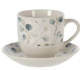 Porcelánový hrnek s podtalířkem Flowers C 200 ml