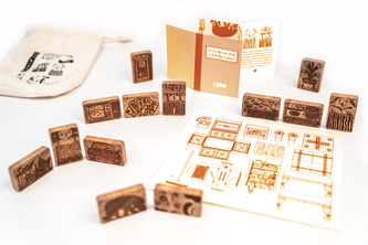 DWOOD Chata pro babičku a dědu 13 dílů - doplněk k dřevěné stavebnici s příběhem - v pytlíku