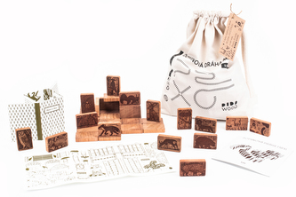 DWOOD Zvířata v lese dřevěná stavebnice s příběhem 150 + 14 dílů