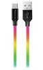 Colorway Dátový Kábel Usb / Usb-C/ 1m/ 2.4A/ Multicolor