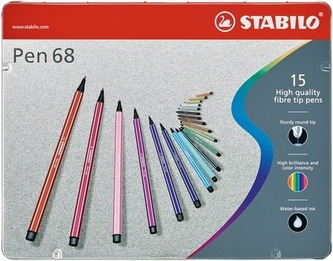 STABILO Pen 68 15 ks Kovové Púzdro