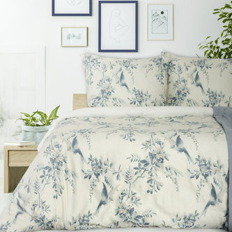 Povlečení GARDEN bílá 100% saténová bavlna 1x 200x220 cm, 2x povlak 70x80 cm francouzské povlečení MyBestHome