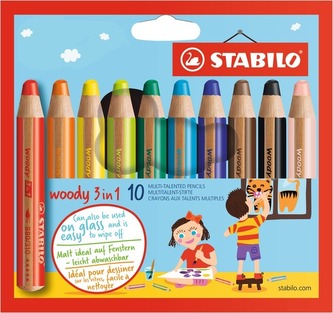 STABILO woody 3v1 - 10 ks