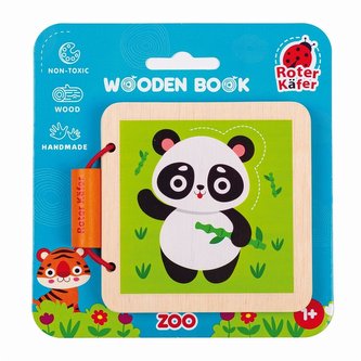 Książeczka drewniana edukacyjna Zoo