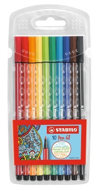 STABILO Pen 68 10 ks Plastové Púzdro