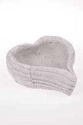 Betonový obal na květináč srdce - křídla, 0/6