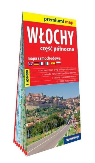 Premium! map Włochy cz. północna 1:650 000 w.2023